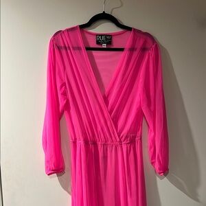 Rue 107 Pink Chantel Jumpsuit Neon Pink
